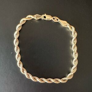 14k Solid Gold Rope Bracelet